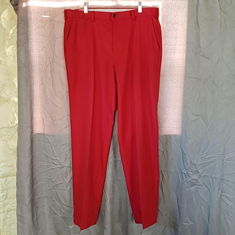 Brooks Brothers St Andrews Links Pants Mens 36x32 Red Golf Chino Pockets
